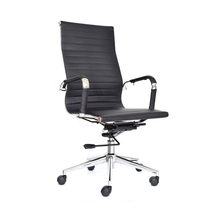 muebles oficina escritorio silla escritorio ejecutiva negro espaldar alto boss bonno rk520790 madecentro