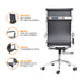 muebles oficina escritorio silla escritorio ejecutiva negro espaldar alto boss bonno rk520790 madecentro