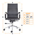 muebles oficina escritorio silla escritorio ejecutiva negro espaldar alto boss bonno rk520790 madecentro