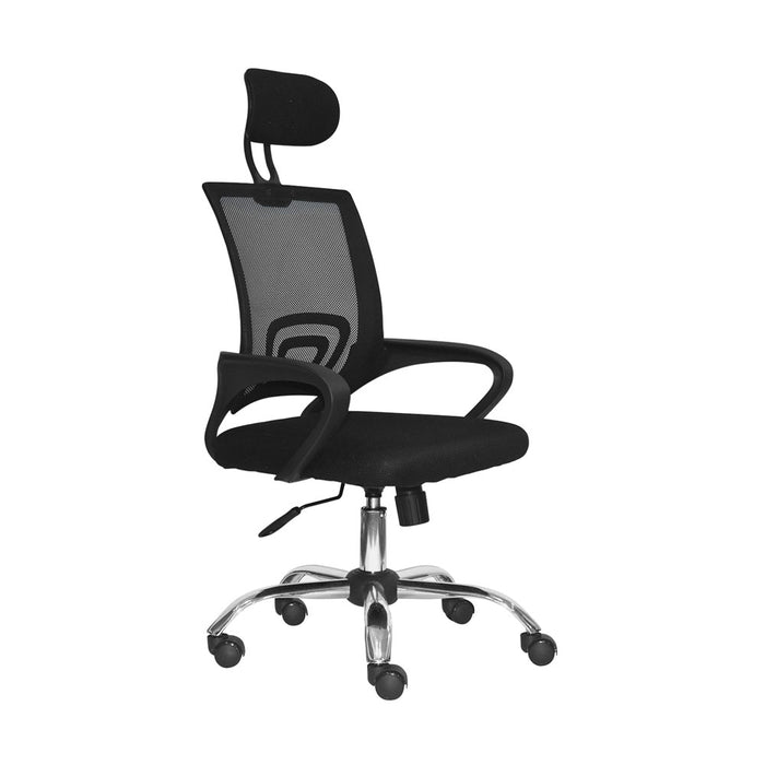 muebles oficina escritorio silla escritorio giratoria con cabecero negro atlantis bonno rs121902 madecentro