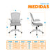 muebles oficina escritorio silla escritorio giratoria gris evok bonno rs210246 madecentro