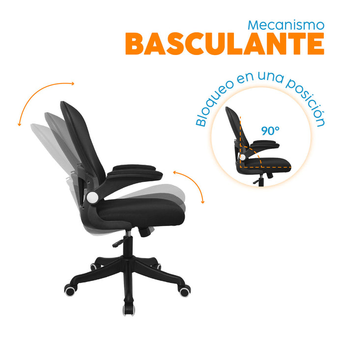 muebles oficina escritorio silla escritorio giratoria negro evok bonno rs210242 madecentro