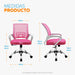 muebles oficina escritorio silla escritorio giratoria rosada atlantis bonno rs121918 madecentro