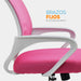 muebles oficina escritorio silla escritorio giratoria rosada atlantis bonno rs121918 madecentro