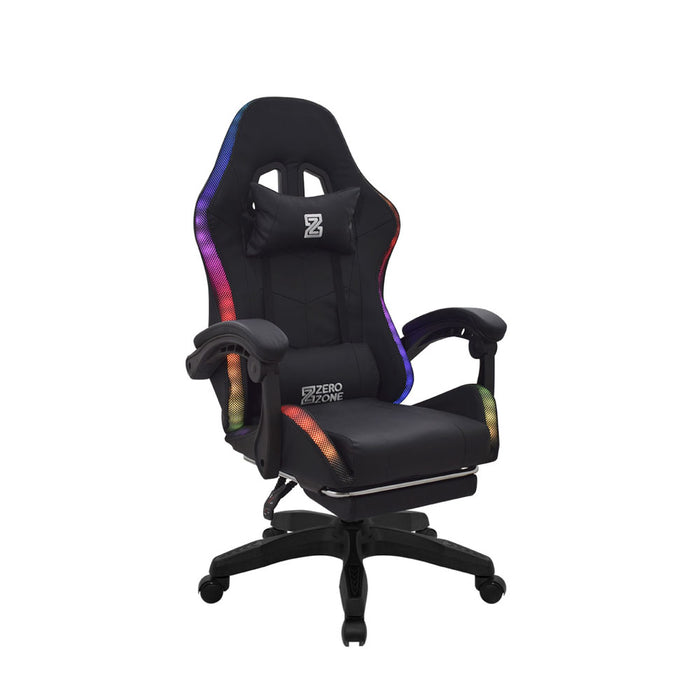 muebles oficina escritorio silla gamer negro con luces reposapies play bonno rs213070 madecentro