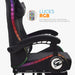 muebles oficina escritorio silla gamer negro con luces reposapies play bonno rs213070 madecentro
