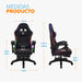 muebles oficina escritorio silla gamer negro con luces reposapies play bonno rs213070 madecentro