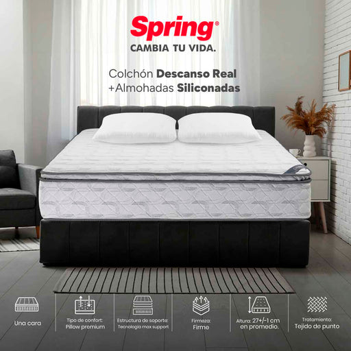 mueblesparahabitacioncolchonspringdescansorealdoble140x190cm+setalmohadassiliconadas30205911madecentro1