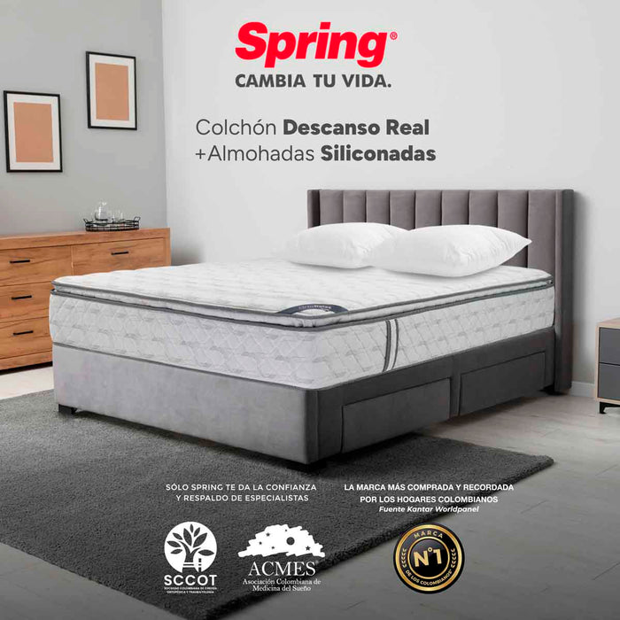 mueblesparahabitacioncolchonspringdescansorealdoble140x190cm+setalmohadassiliconadas30205911madecentro2