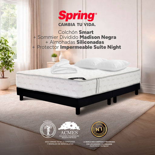 mueblesparahabitacioncombocolchonspring200x200cmbasecamaalmohadasprotector30207757mpmadecentro