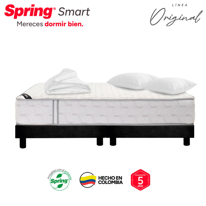 mueblesparahabitacioncombocolchonspring200x200cmbasecamaalmohadasprotector30207757mpmadecentro
