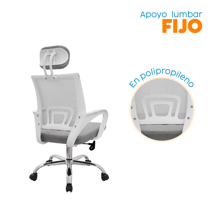 muebles sillas silla de escritorio cabecero atlantis gris blanco bonno rs121912 mp madecentro