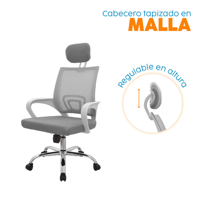 muebles sillas silla de escritorio cabecero atlantis gris blanco bonno rs121912 mp madecentro