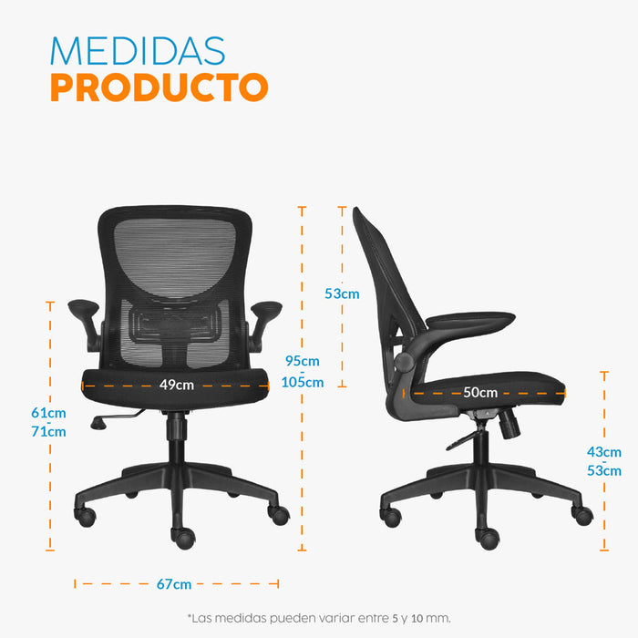 muebles sillas silla de escritorio zad negro bonno rs210730 mp madecentro