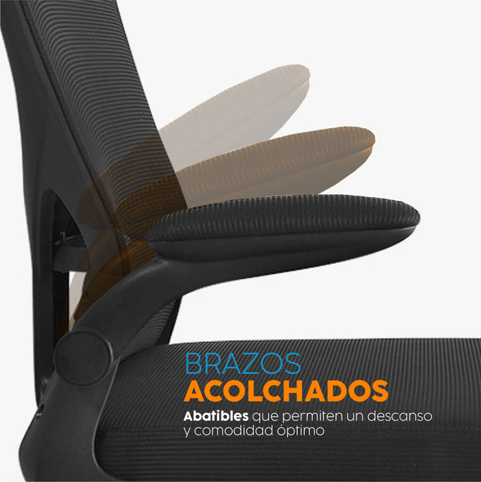 muebles sillas silla de escritorio zad negro bonno rs210730 mp madecentro