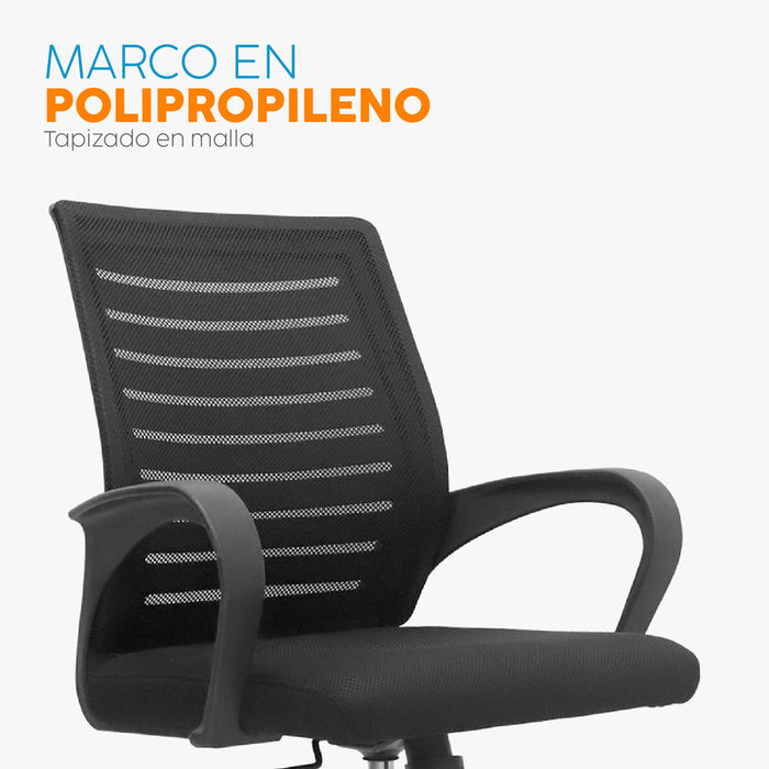 muebles sillas silla escritorio giratoria dex negro bonno rs121678 mp madecentro