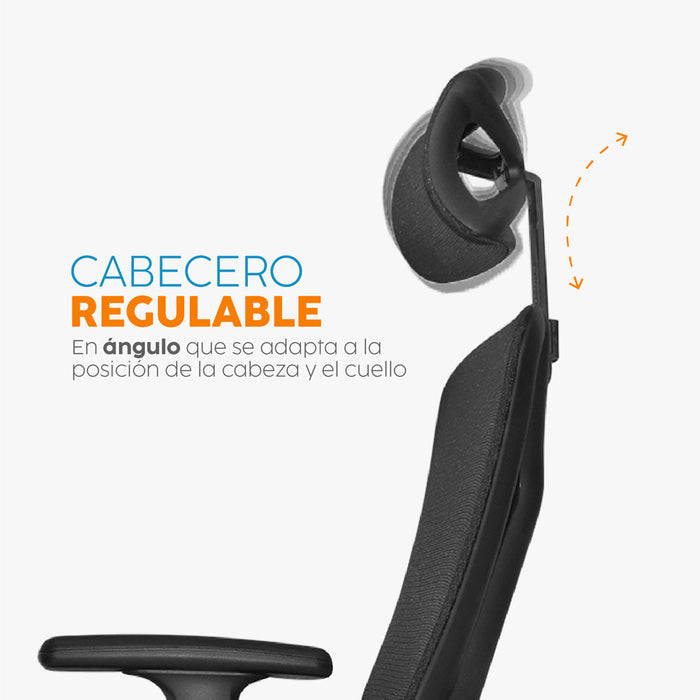 muebles sillas silla escritorio negro cabecero levi plus ii bonno rs241830 mp madecentro