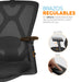 muebles sillas silla escritorio negro cabecero levi plus ii bonno rs241830 mp madecentro