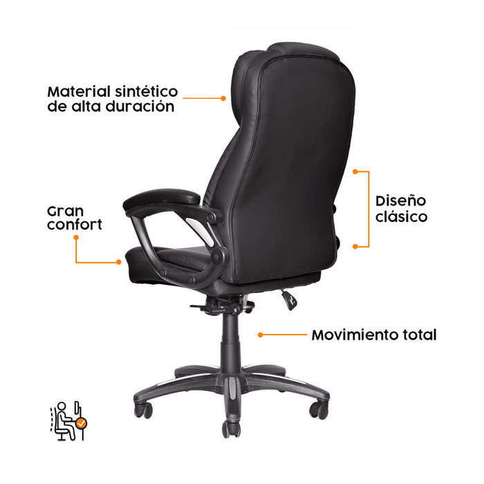 muebles sillas sillon escritorio city sg cabecero negro bonno rs212390 mp madecentro
