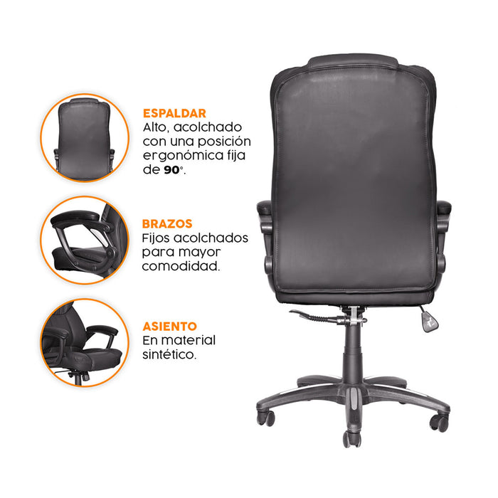 muebles sillas sillon escritorio city sg cabecero negro bonno rs212390 mp madecentro