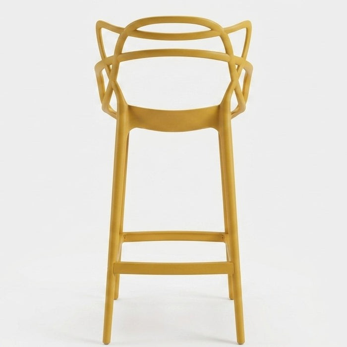 Silla para Bar Palermo, Mostaza, con Reposa Pies Doble Propósito