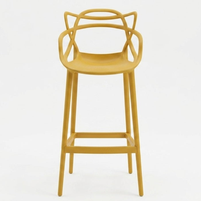 Silla para Bar Palermo, Mostaza, con Reposa Pies Doble Propósito