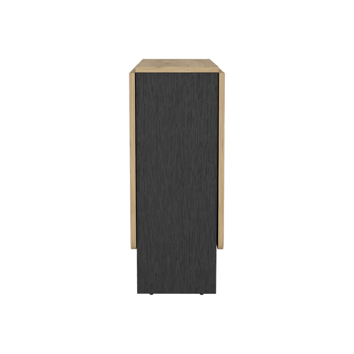 Mesa Auxiliar De Cocina Plegable Merida, Wengue y Macadamia, con Amplia Superficie