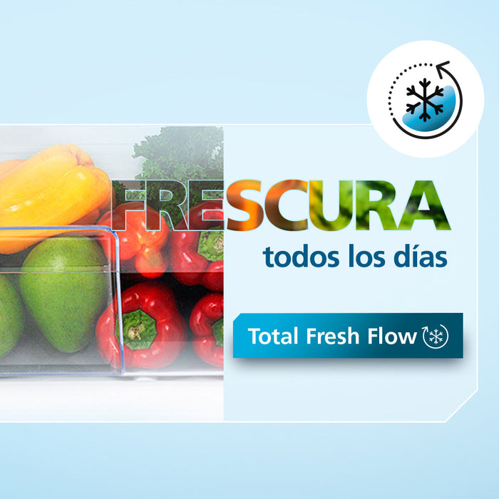 Nevera No Frost Mabe de 267 litros en acabado inoxidable