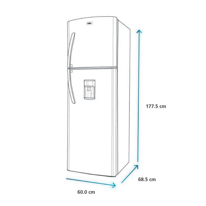 Nevera No Frost Mabe de 313 litros en acabado Black Steel