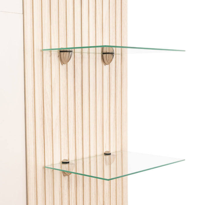 Panel de Tv Isolde, Capri y Fresno Europeo, con Espacio Para Televisor de Hasta 70 Pulgadas