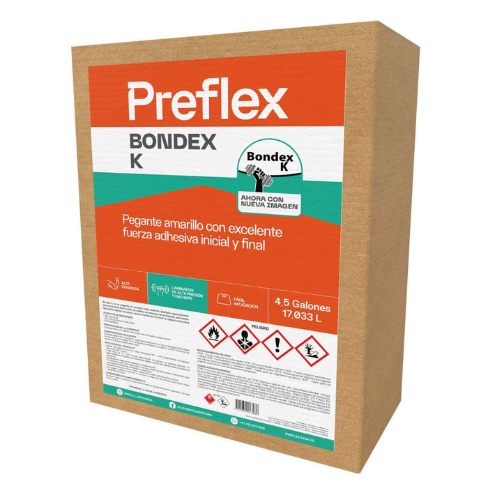 Pegante bondex k 4.5 galones