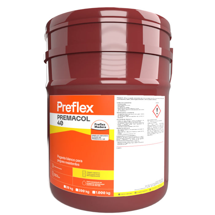 Pegante preflex madera 20 kg