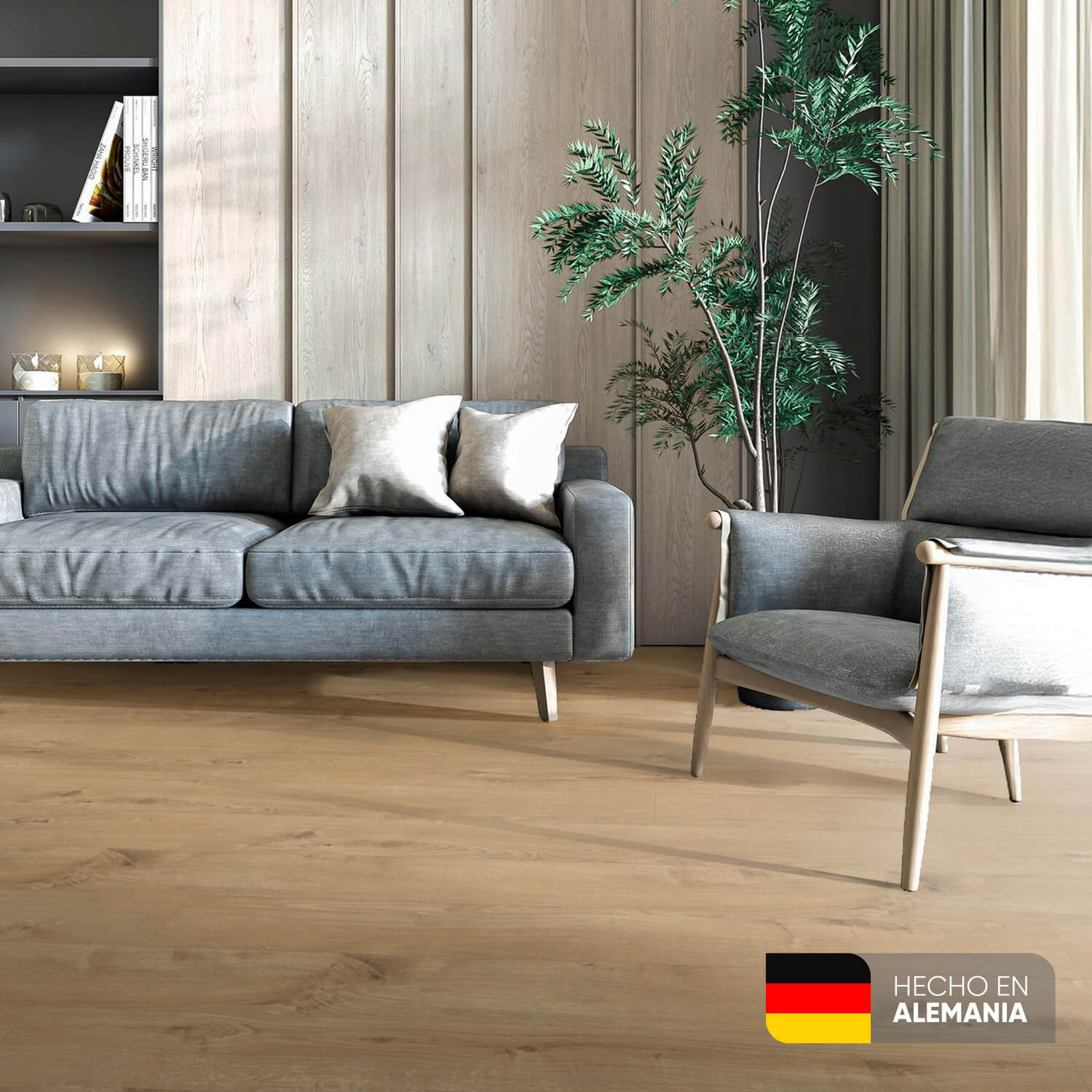 Piso Laminado Roble Bosque 7mm marca Kronospan