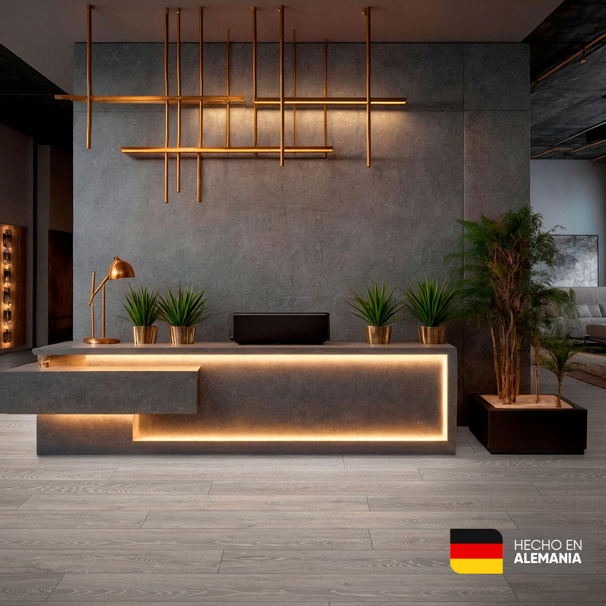 Piso Laminado Roble Humo de 7mm marca Kronospan