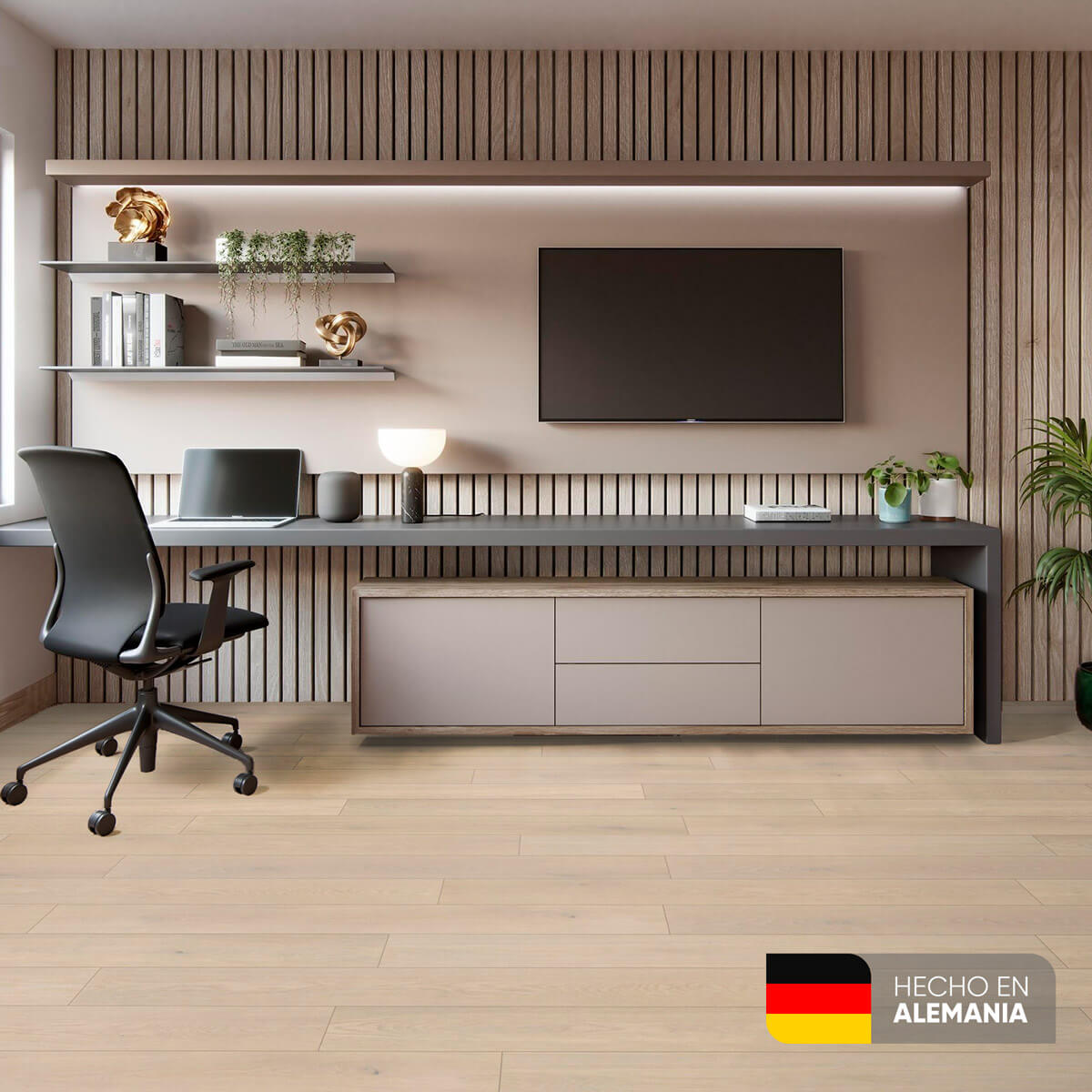 Piso Laminado Roble Pistacho de 7 mm marca Kronospan