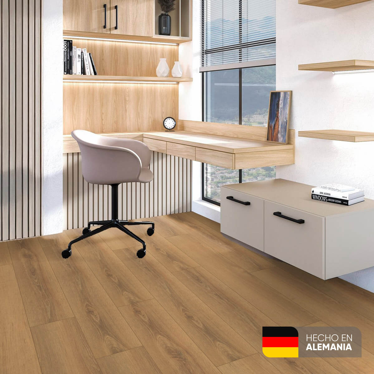 Piso laminado Roble Sienna de 7mm marca Kronospan