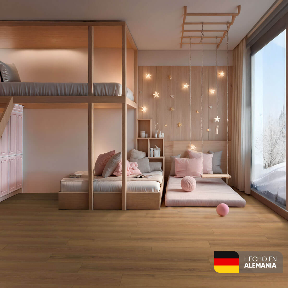 Piso laminado Roble Sienna de 7mm marca Kronospan