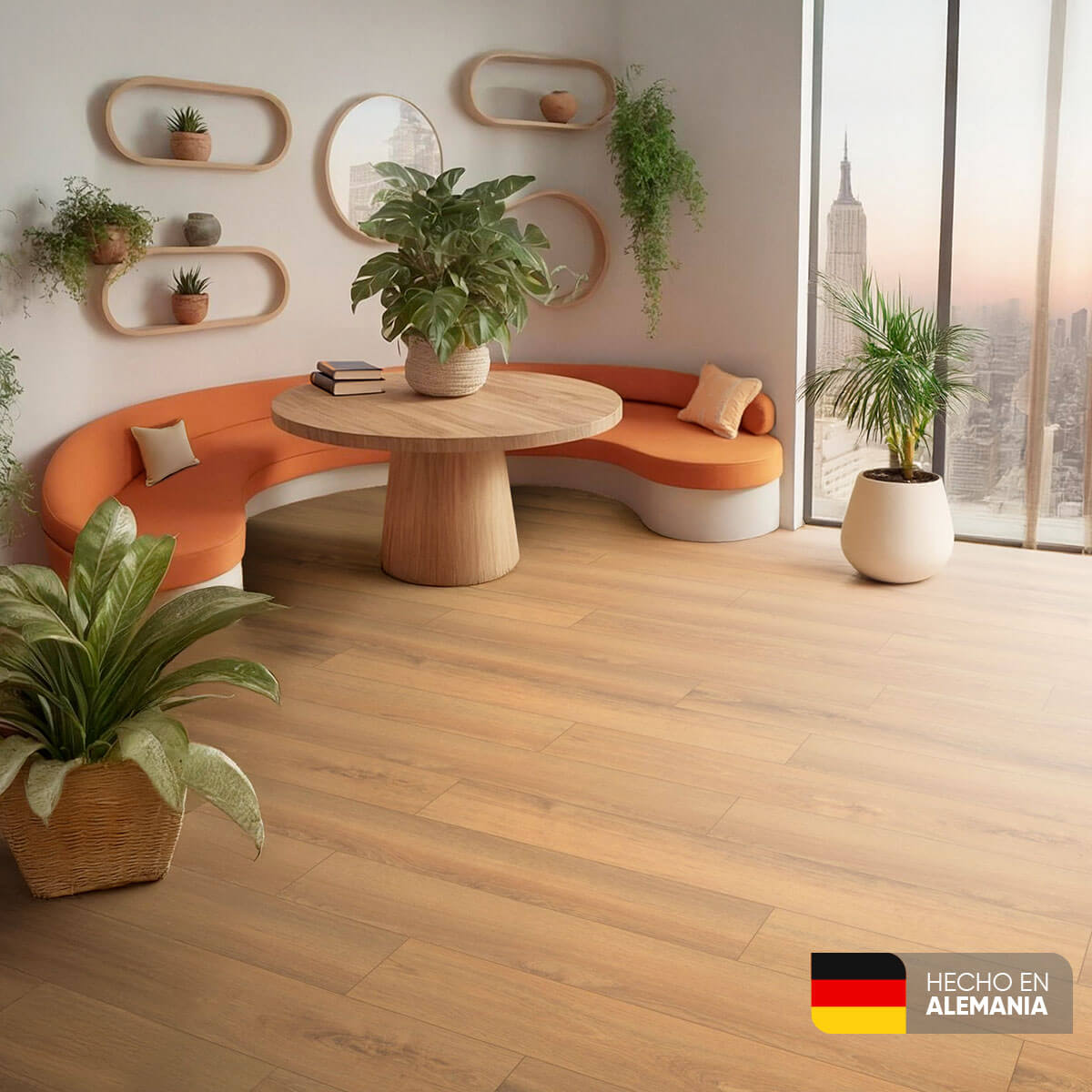Piso laminado Roble Sienna de 7mm marca Kronospan