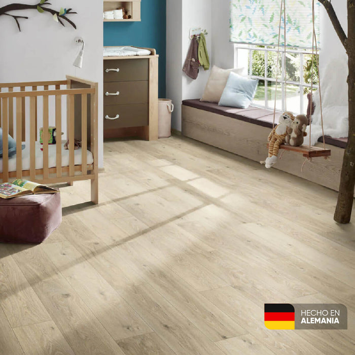 Piso Laminado Roble Pistacho de 7 mm marca Kronospan