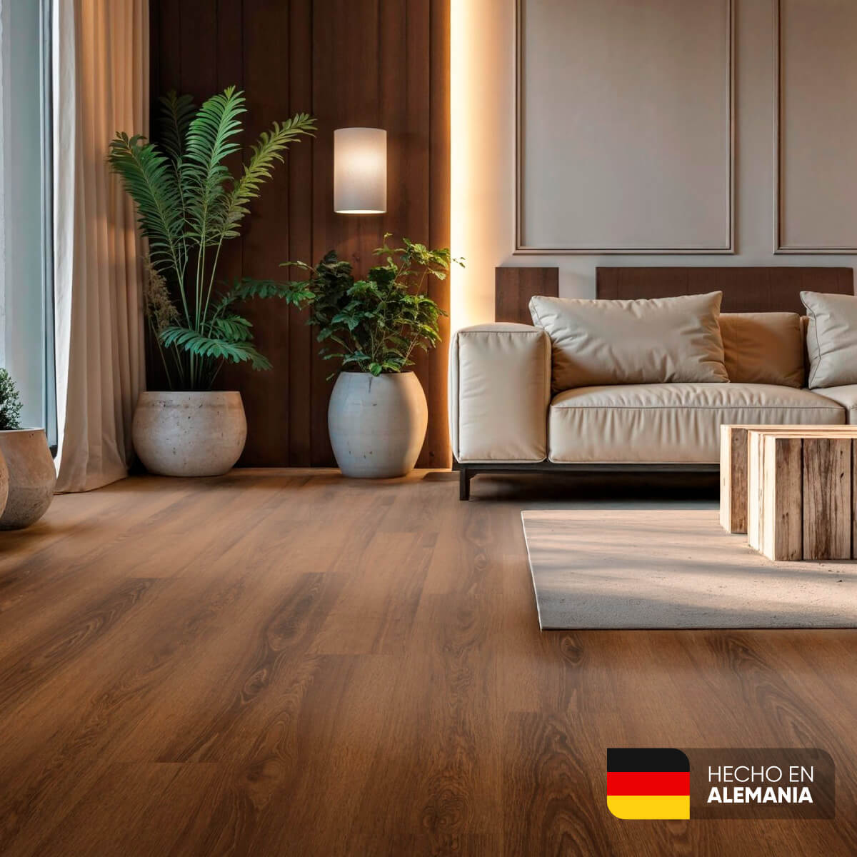 Piso Laminado Roble Caramelo de 7mm marca Kronospan
