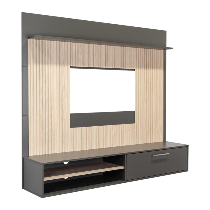 Panel de Tv Hober, Plata Oscuro y Bardolino Desde 50'' Hasta 70'' Pulgadas