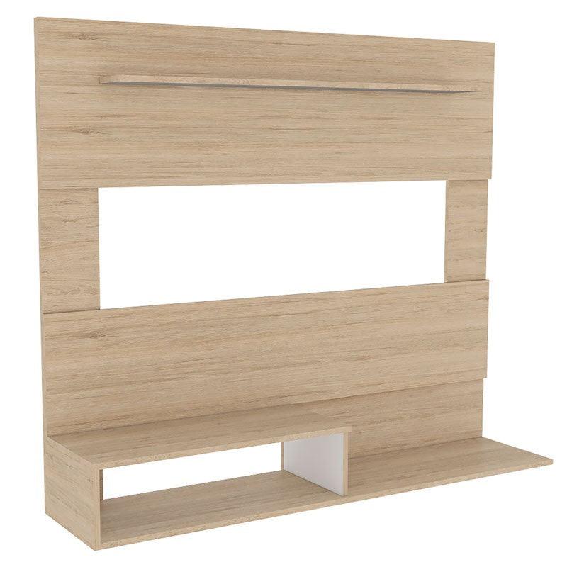 Panel de Tv Ascher, Cartagena y Blanco, con Espacio Para Televisor de Hasta 55 Pulgadas