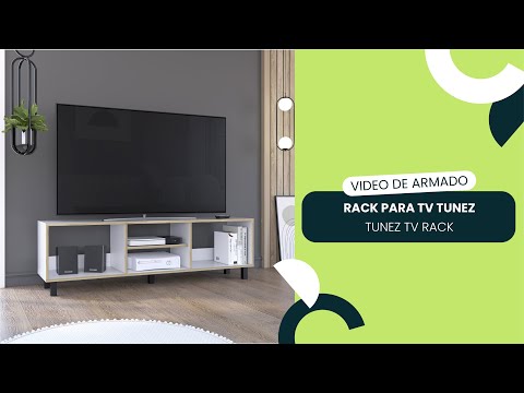 Mesa Para Tv Tunez Wengue y Café Claro Para Televisor Hasta 70 Pulgadas
