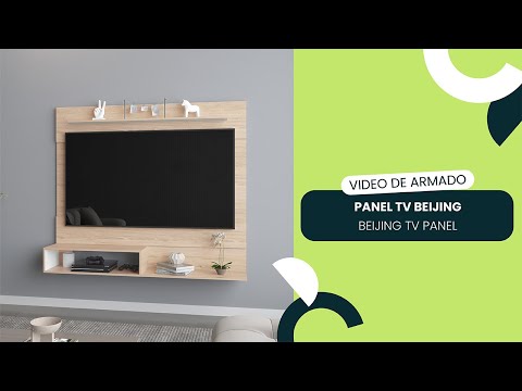 Panel de Tv Ascher, Cartagena y Blanco, con Espacio Para Televisor de Hasta 55 Pulgadas