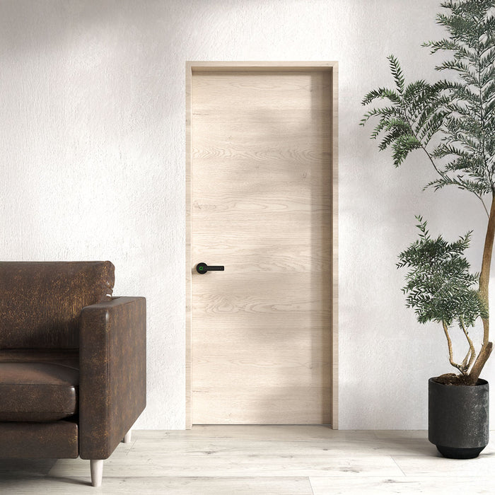Puerta en Mdf melaminico estándar veta horizontal color cotta de 90 x 204 cm