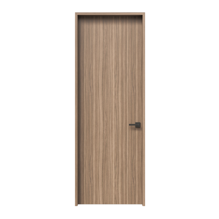Puerta de madera melaminica veta vertical color Avellana 80 cm x 235 cm