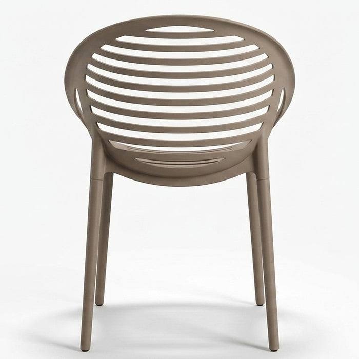 Silla Tokio con Brazos, Color Taupe, con Espaldar y Diseño Moderno