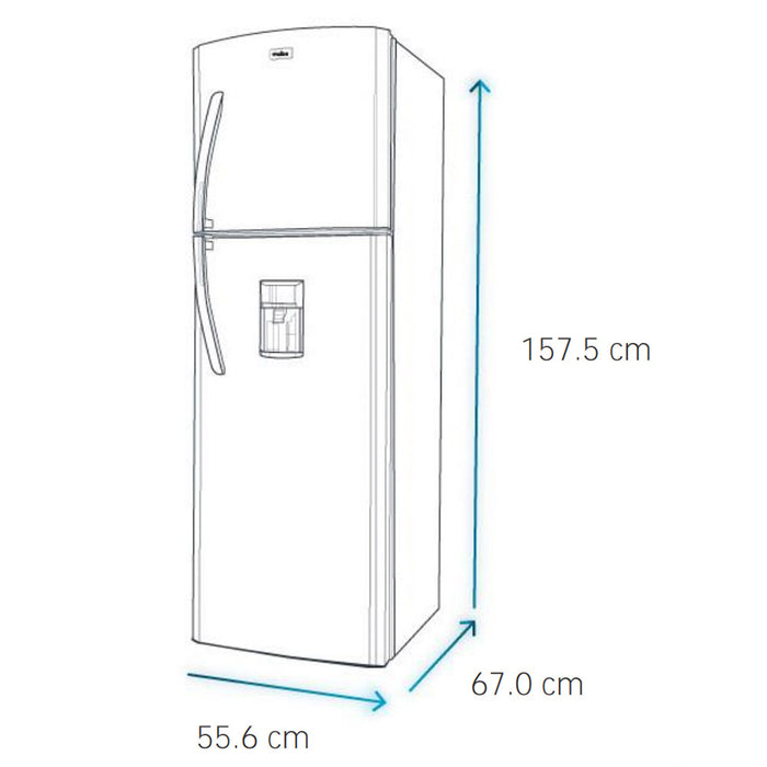 Nevera No Frost Mabe de 247 litros en color grafito