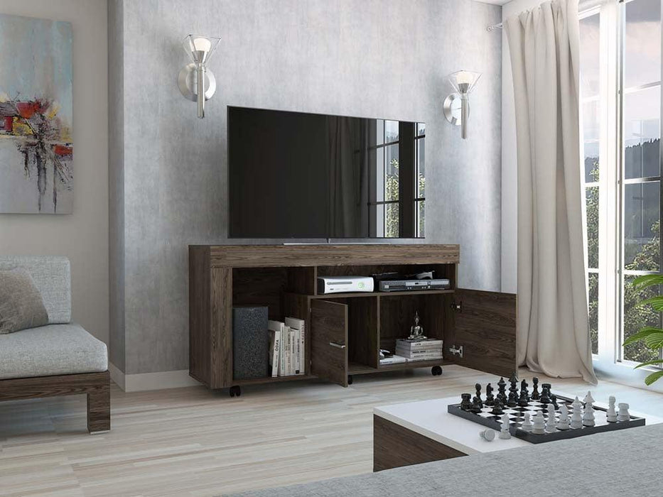 Mesa Para Tv Luk, Avellana, con Espacio Para Televisor de Hasta 60 Pulgadas