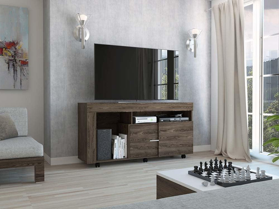Mesa Para Tv Luk, Avellana, con Espacio Para Televisor de Hasta 60 Pulgadas
